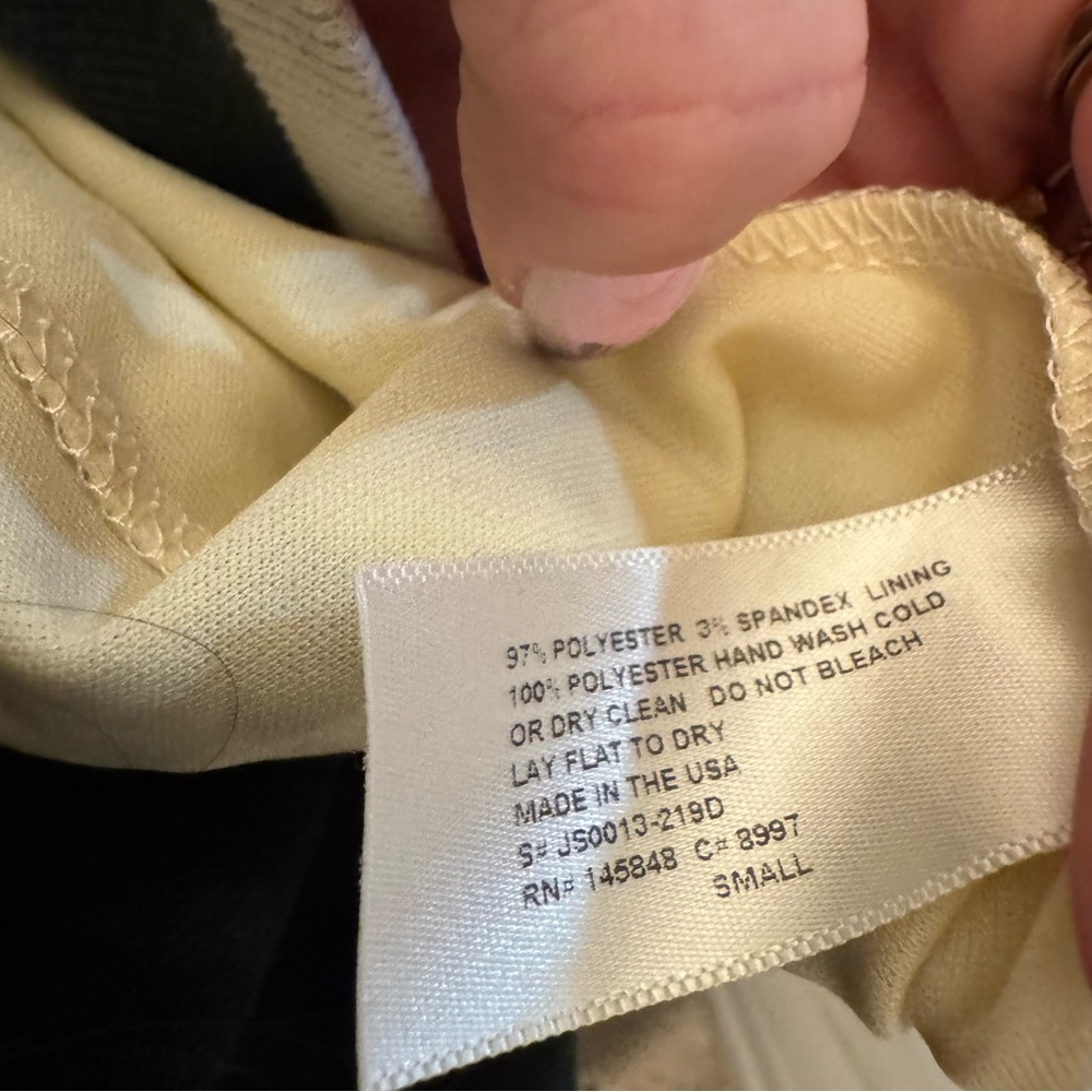 Everly cream and olive green patterned jumpsuit - Picture 7 of 7
